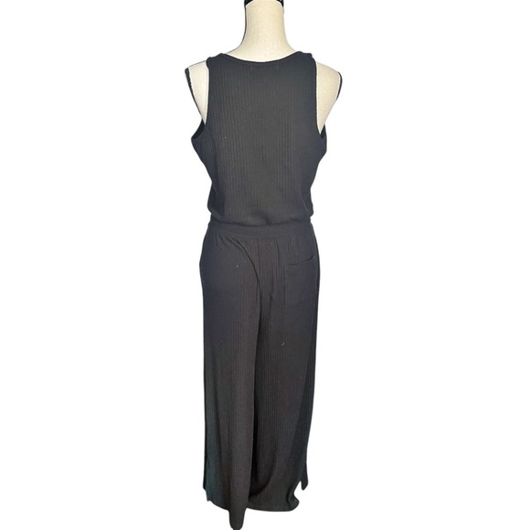 Spiritual Gangster Ballet Rib Wide Leg Perfect Sleeveless Jumpsuit Women's M - Picture 2 of 12